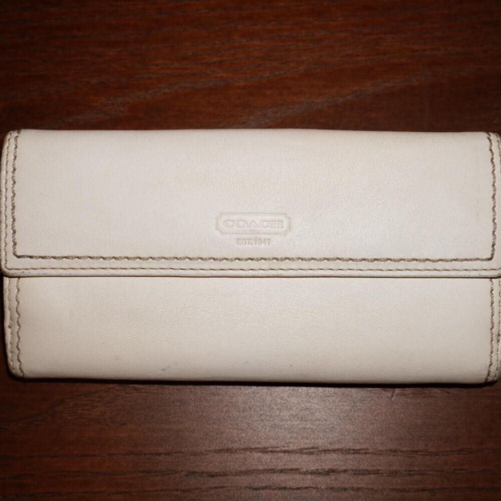 Coach Women's Cream and White Wallet-purses - Picture 7 of 8